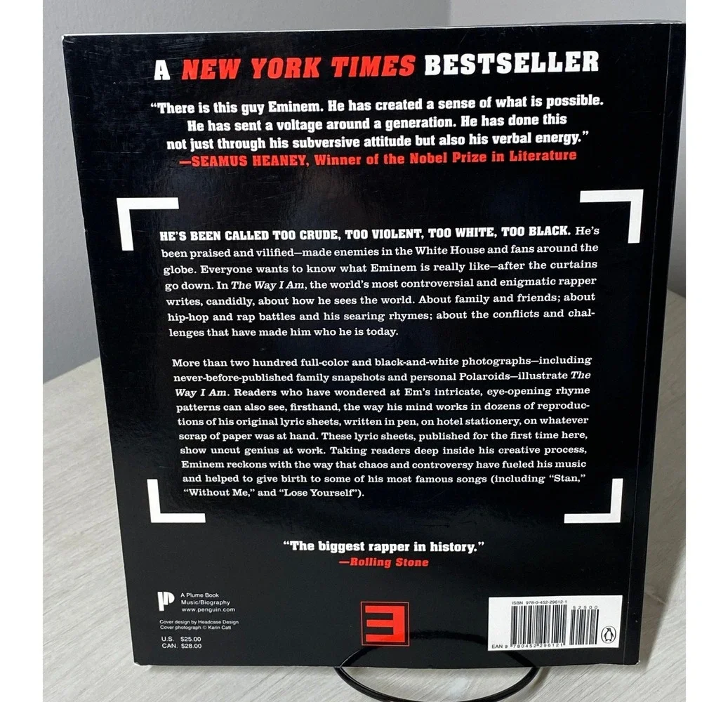 Eminem The Way I Am Autobiography Paperback Book 2009 Plume Rap Music Memoir